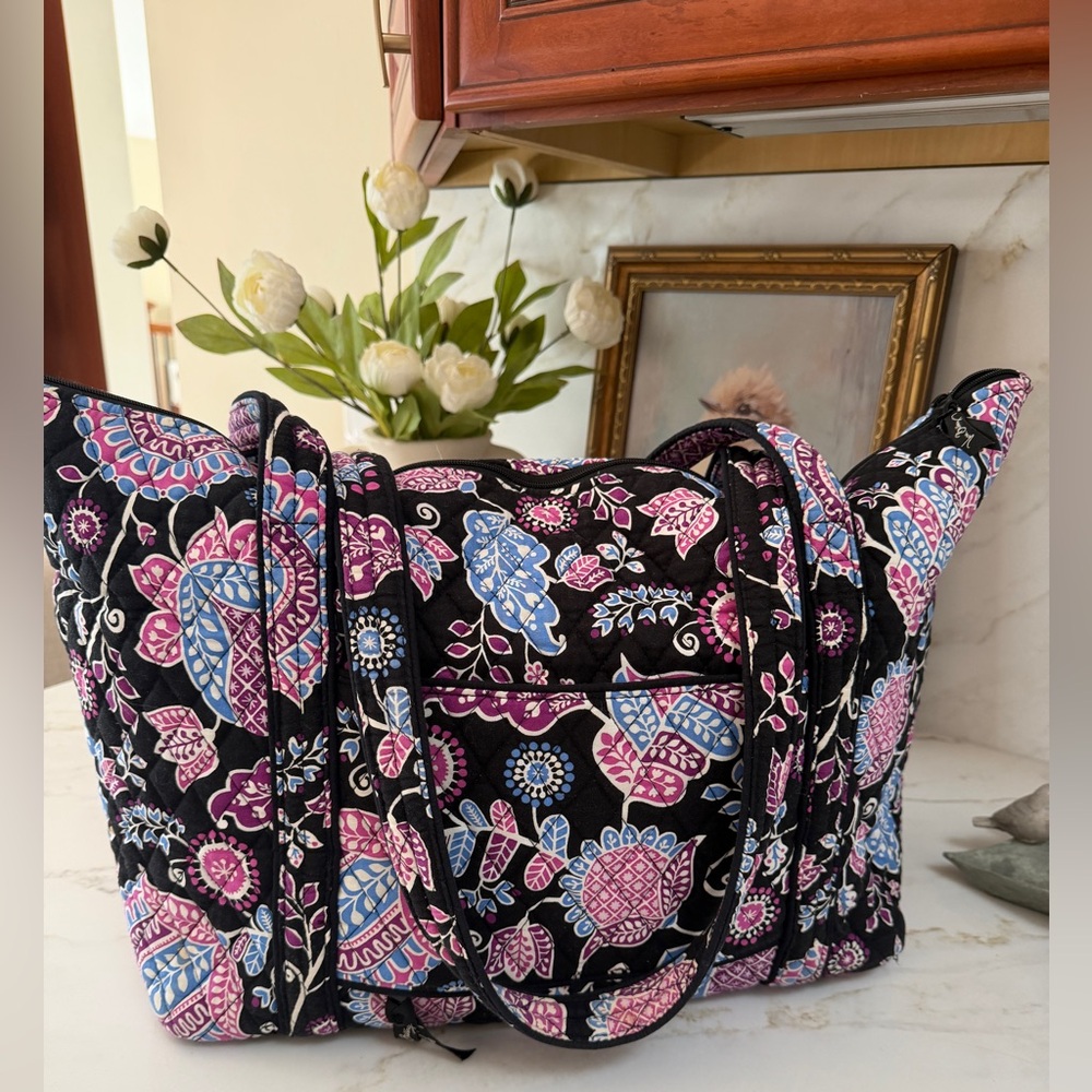Vera Bradley overnight travel bag.